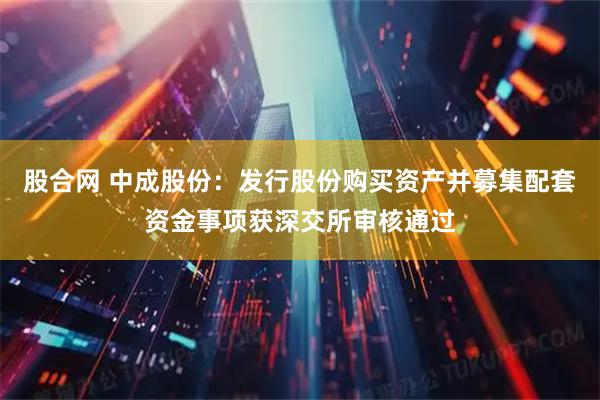 股合网 中成股份：发行股份购买资产并募集配套资金事项获深交所审核通过