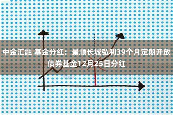 中金汇融 基金分红：景顺长城弘利39个月定期开放债券基金12月25日分红
